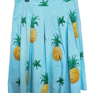 RSVP Talbots Pineapple Skirt Knee Length 10